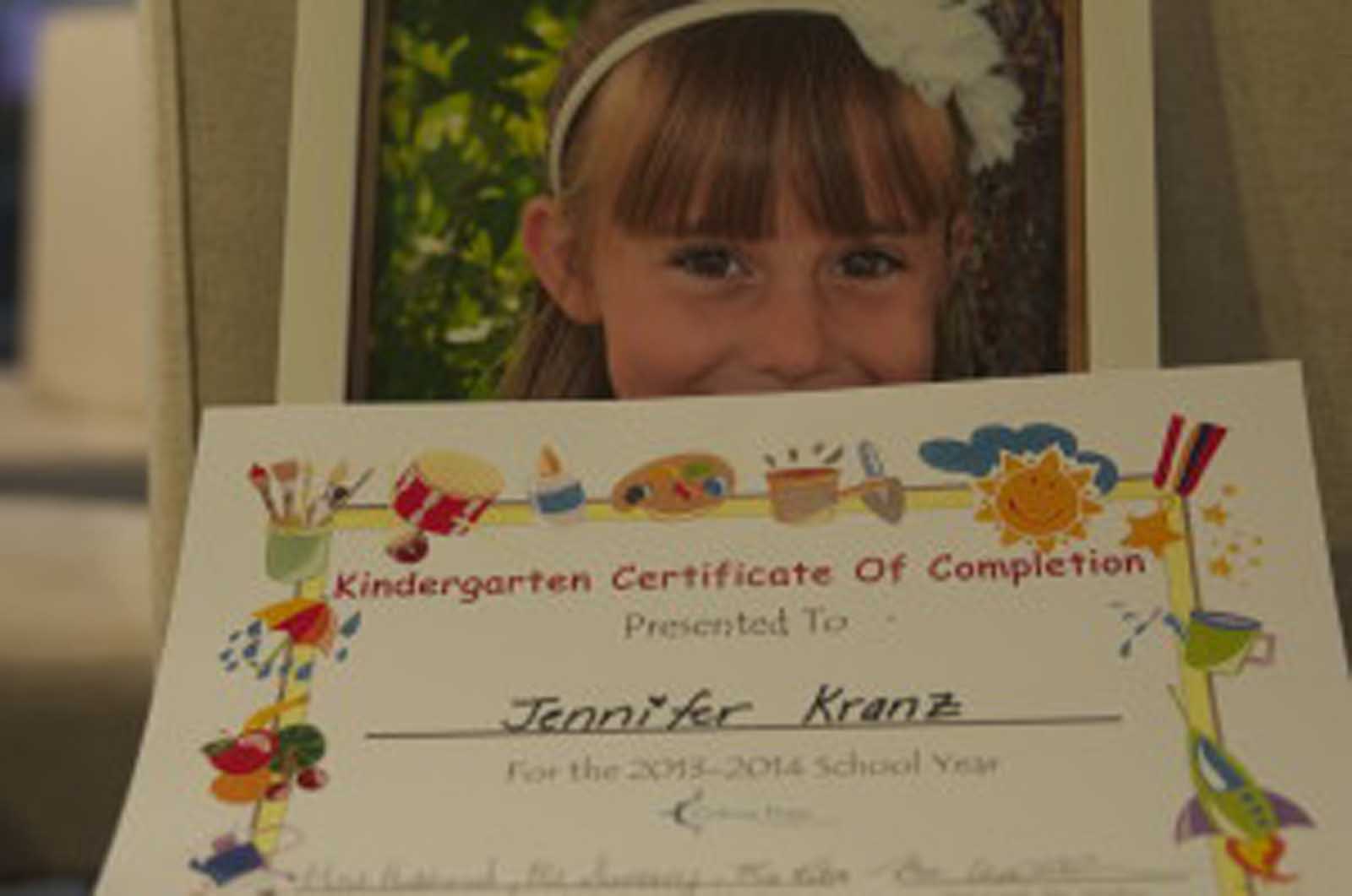 my 6yr old certificate of completing kindergarten..but not really.