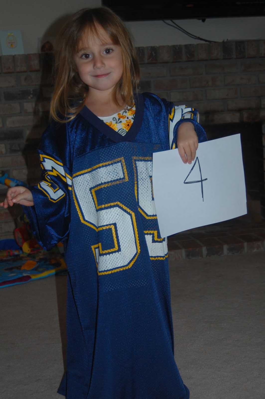 ***Birthday tradition in daddys favorite jersey. 4yr old***