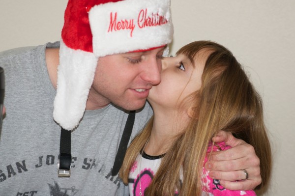 And her last Christmas morning with her Daddy.. 